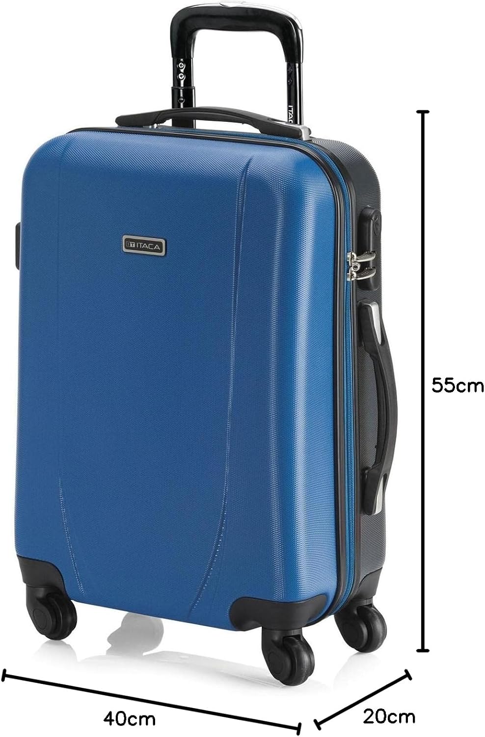 ITACA Tiber Koffer, 75 Centimeters Blau-anthrazit, Blau-anthrazit