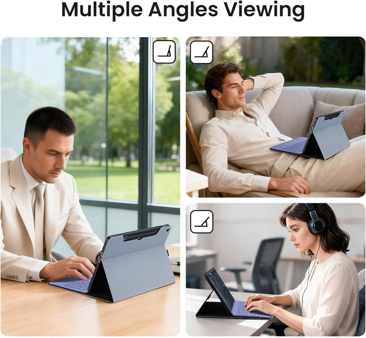 Omnpak Hülle für Microsoft Surface Pro 12 （2025 ） 12 Zoll, Lightweight Protective, Multiple Angle, S