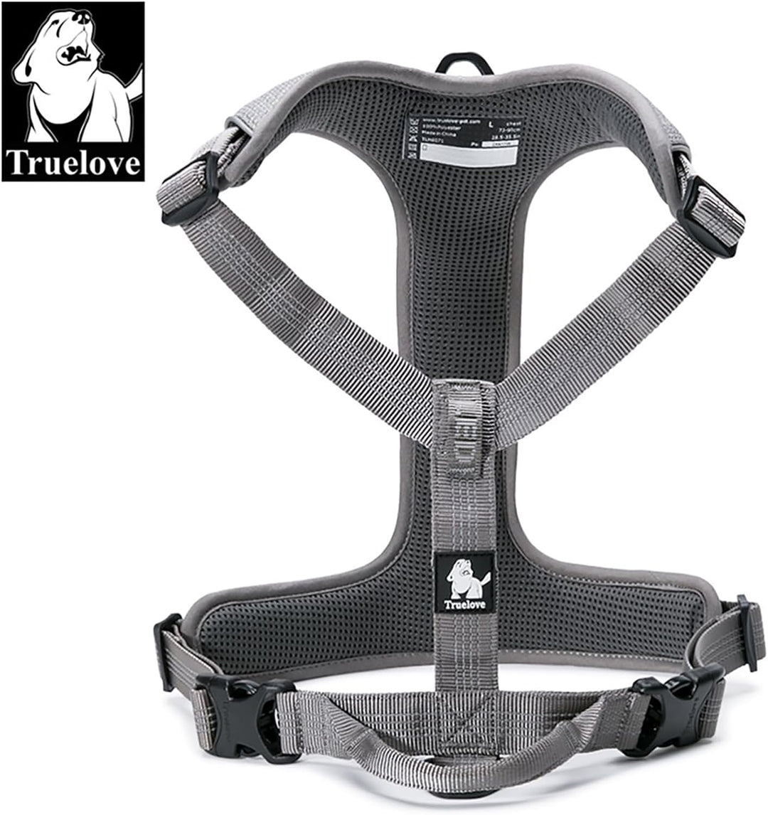 TRUE LOVE Hundegeschirr Outdoor Adventure II Reflektierende Weste mit 2 Leinenbefestigungen passende