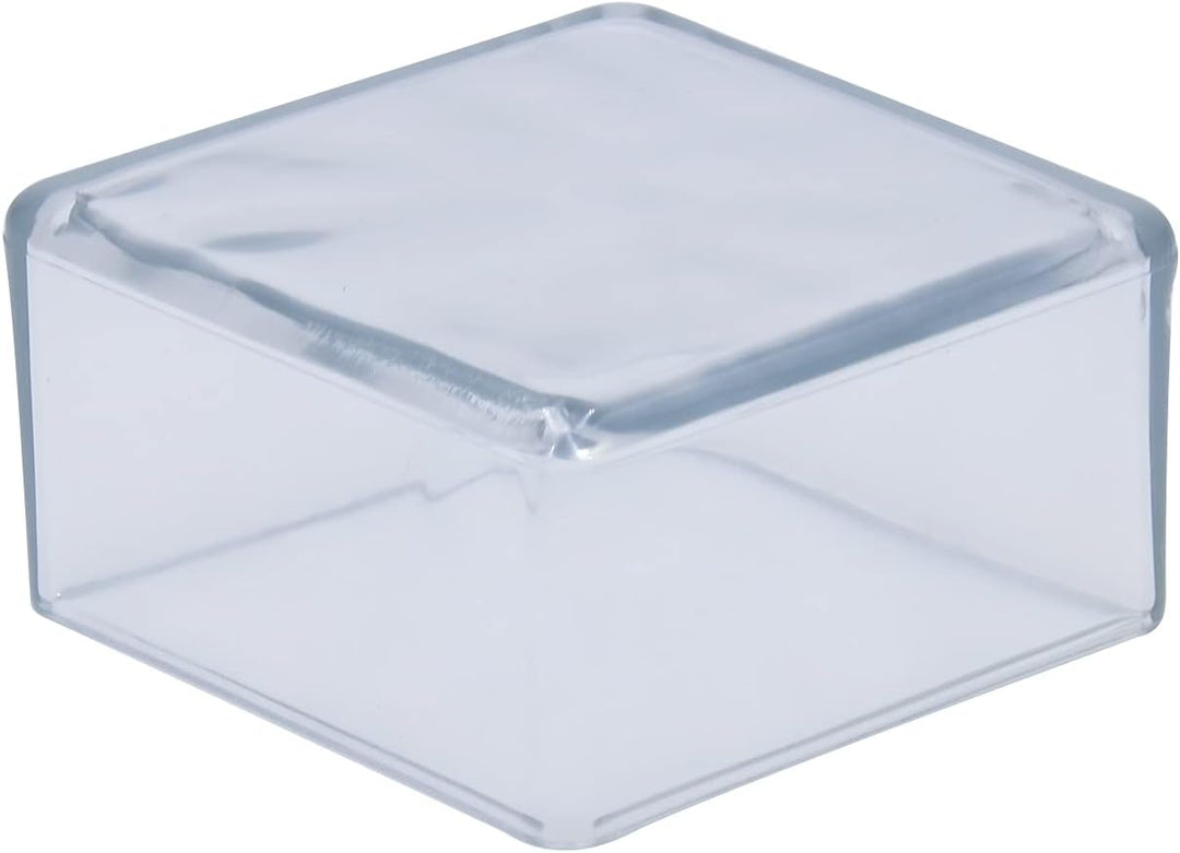 Flyshop Stuhlbeinkappen aus PVC, Kratzfest, quadratisch, 70 x 70 mm (7,0 x 7,0 cm), transparent, 12