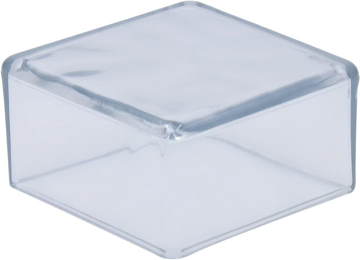 Flyshop Stuhlbeinkappen aus PVC, Kratzfest, quadratisch, 70 x 70 mm (7,0 x 7,0 cm), transparent, 12