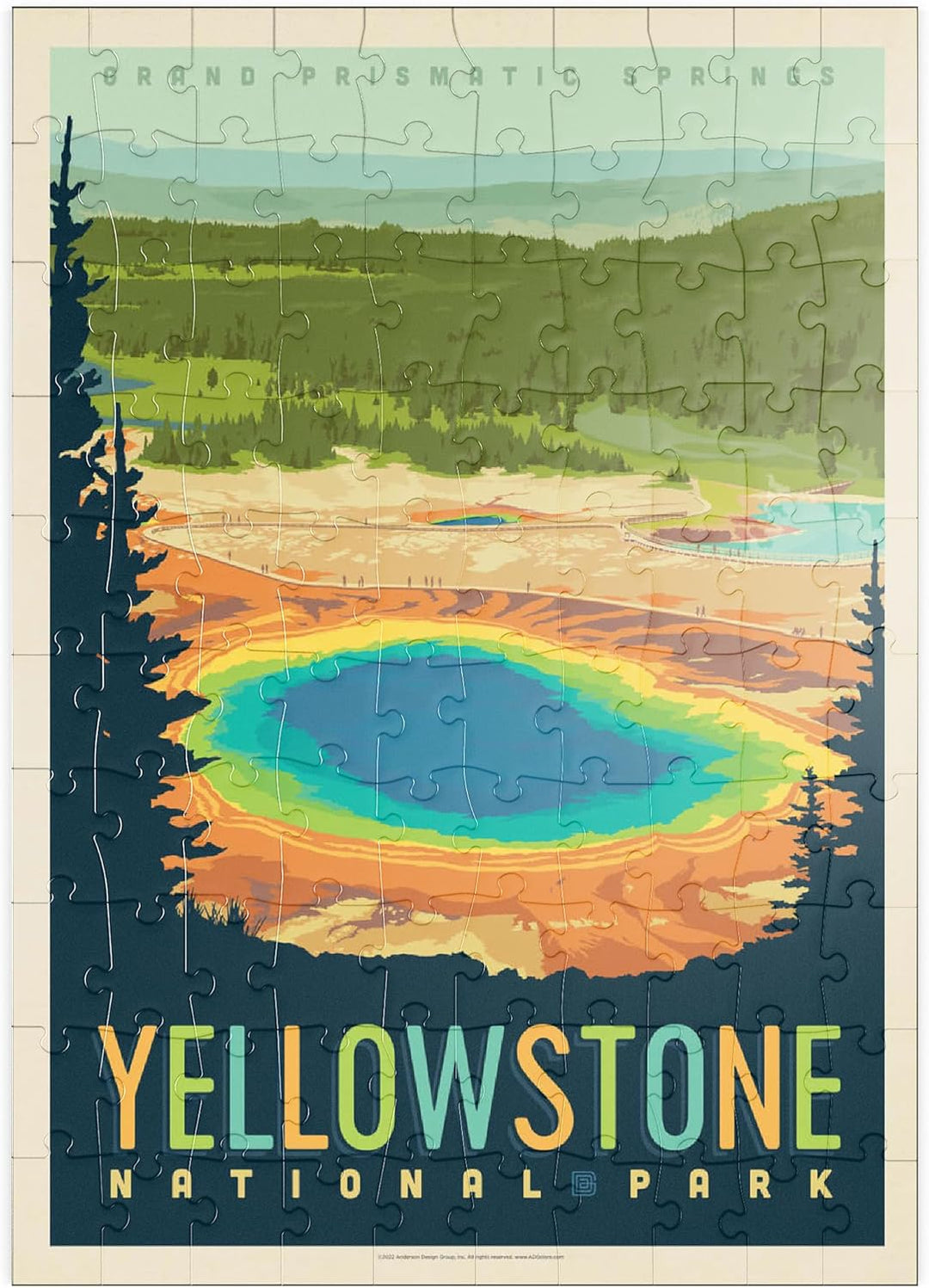 MyPuzzle Yellowstone National Park: Grand Prismatic Springs - Premium 100 Teile Puzzle - MyPuzzle So