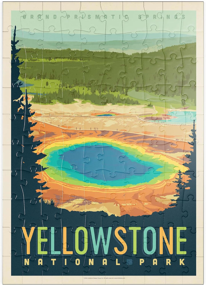 MyPuzzle Yellowstone National Park: Grand Prismatic Springs - Premium 100 Teile Puzzle - MyPuzzle So