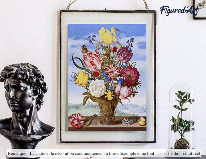 Figured'Art Malen Nach Zahlen Erwachsene Mit Rahmen Blumenstrauss - Ambrosius Bosschaert - Paint by
