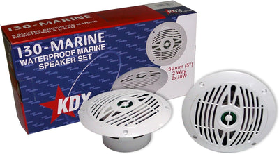 KDX Audio kin183147 – Kit-Lautsprecher (90 W Seeleute, 80 – 22000 Hz) weiss 130-MARINE; 13cm 5", 130