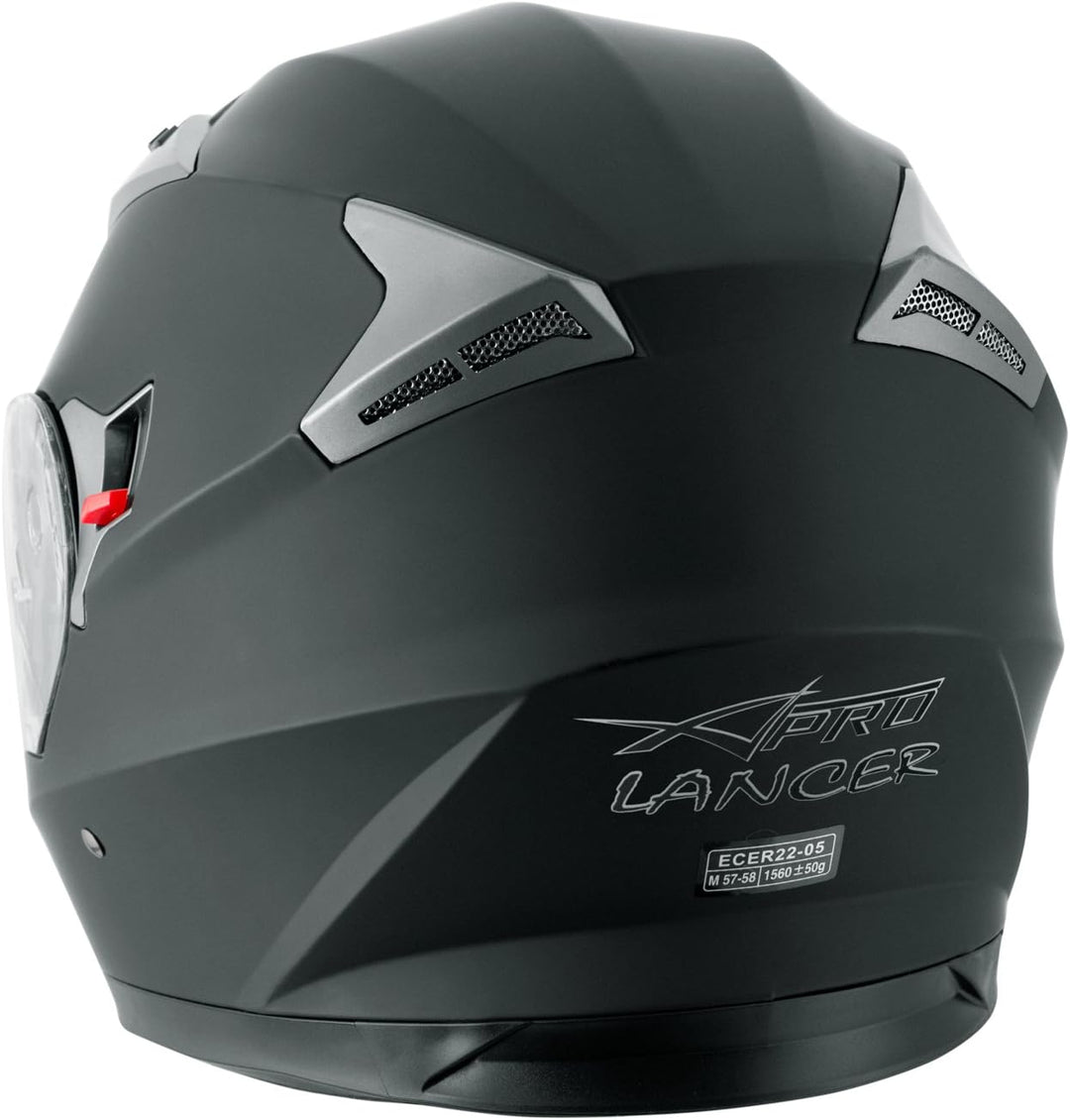 Helm Klapphelm Innensonnenblende Motorradhelm Modular Mat Schwarz XS