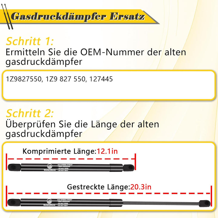2X Heckklappe Stossdämpfer Kofferraum für Skoda Octavia II 1Z5 alle Motoren Estate 2004-2013 Gasdruc