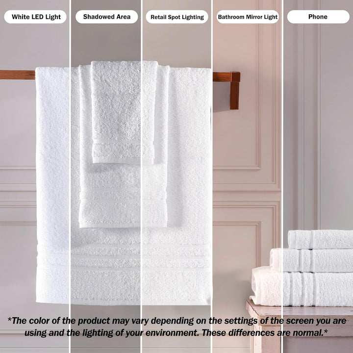 Hammam Linen Badetücher aus 100 % Baumwolle, weich und saugfähig, Premium-Qualität 4 Bath Towels Wei