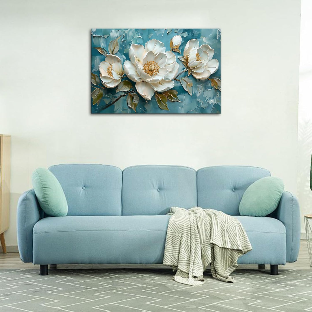 Gross Leinwandbilder Bilder Mit Rahmen, Weiss Pfingstrose Blumen bild auf leinwand Wandkunst Vintage