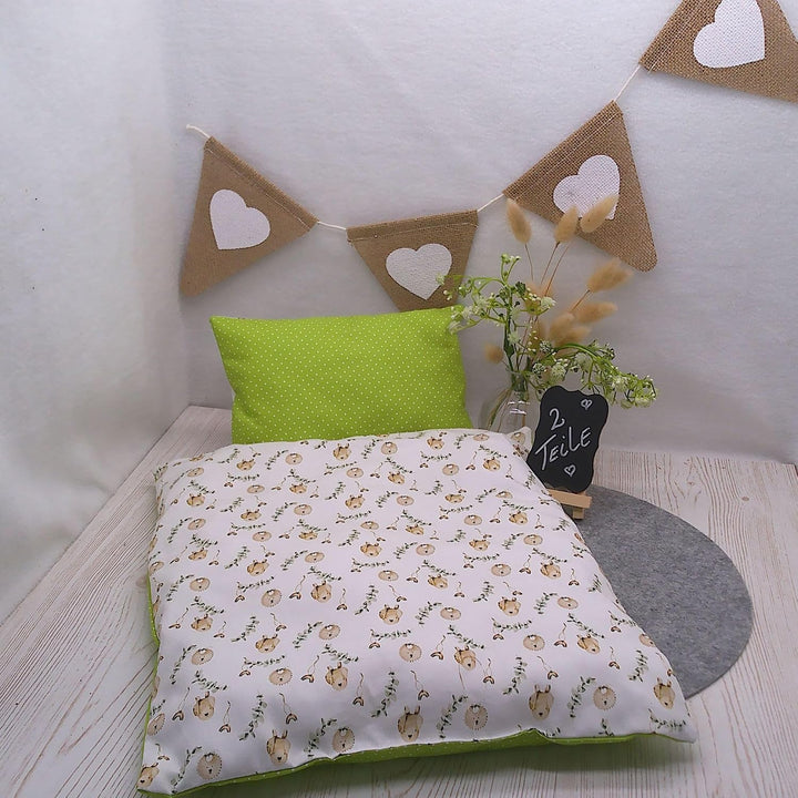 Puppen Wendebettwäsche Fabelwesen, Skandinavisches Design (Decke 40 h x 34 b, Kissen 17h x 22 b), De