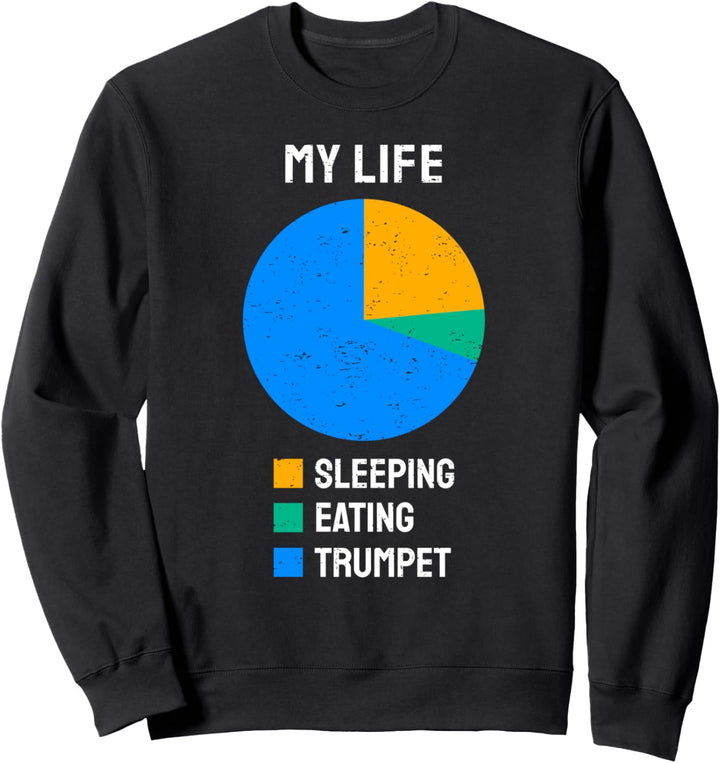 Witziges Trompeter Design Trompeten-Spieler I Mein Leben Sweatshirt