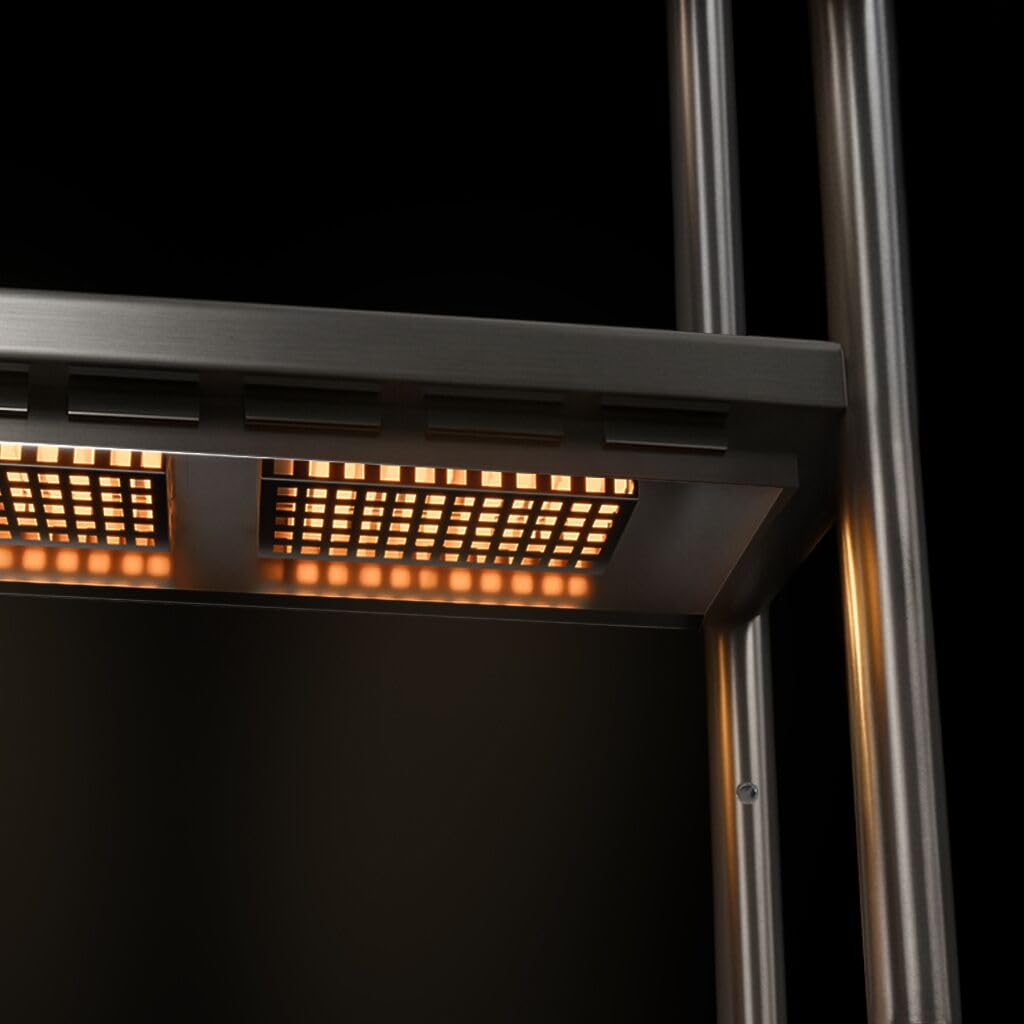GGM Gastro Wärmebrücke 800x370mm mit 2 Etagen und 1400W | hocheffiziente Infrarottechnik, platzspare