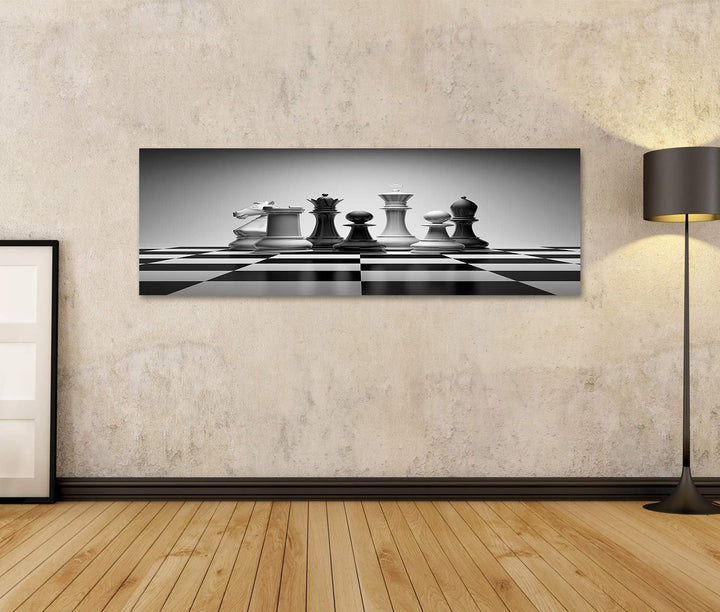 islandburner Bild auf Leinwand Schach Komposition Schwarz Weiss Bilder Wandbilder Poster Leinwand 12