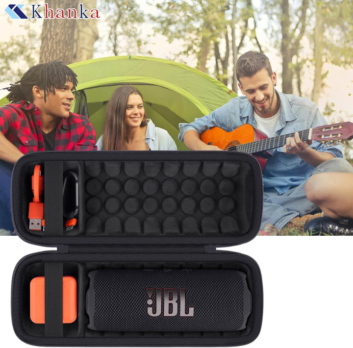 Khanka für JBL Flip 7 / Flip 6 wasserdichte tragbare Bluetooth-Lautsprecher Hartschalen-Reise-Aufbew