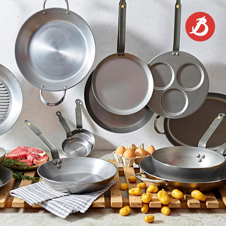 DeBuyer 5615.30 Mineral B Element Crepe Pfanne, Eisen, silber, Ø30 cm Ø 30 cm Einzigartig, Ø 30 cm E