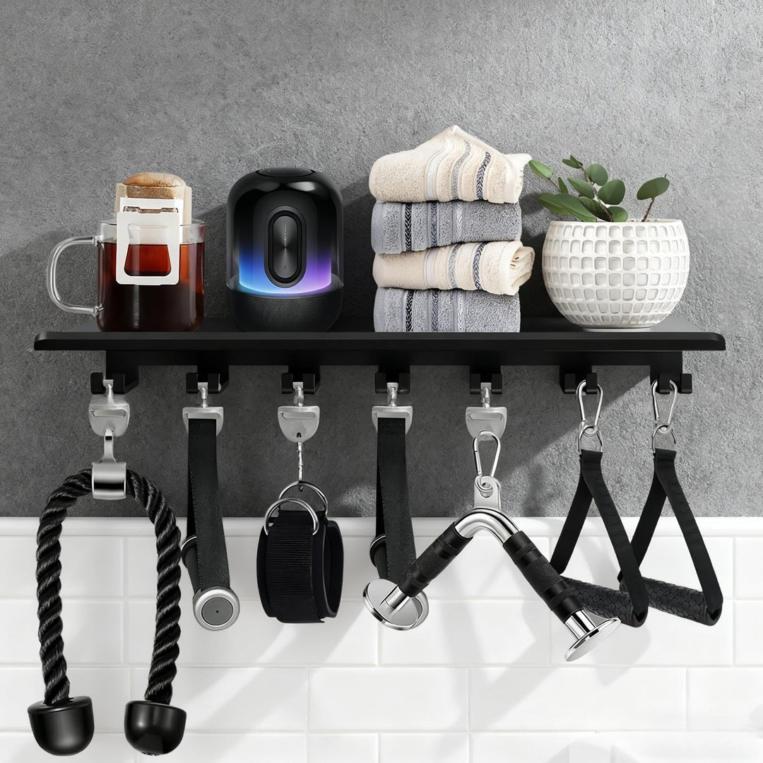 Wandregale Aus Metall, Wandregal Mit T-Schloss, Regalhalter Mit Adapter-Halterung, Für Workout, Fitn