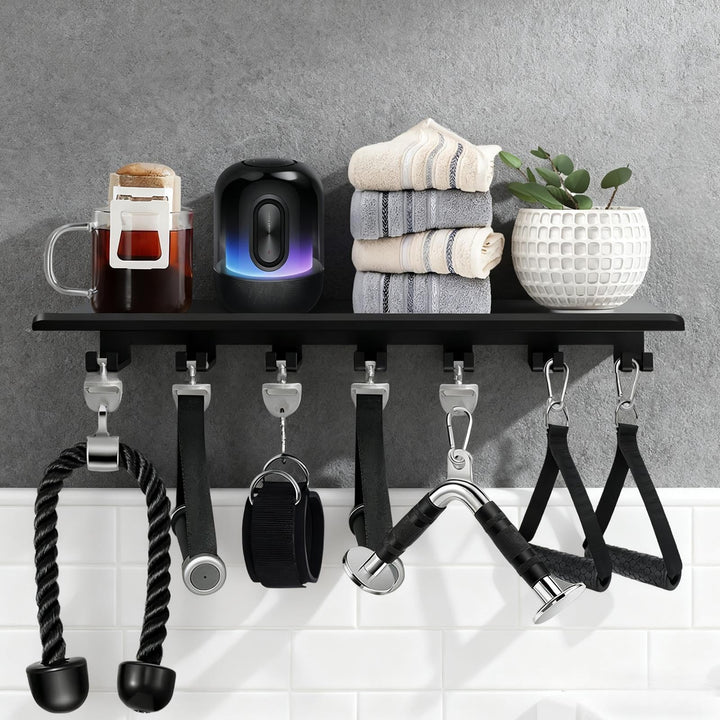 Wandregale Aus Metall, Wandregal Mit T-Schloss, Regalhalter Mit Adapter-Halterung, Für Workout, Fitn