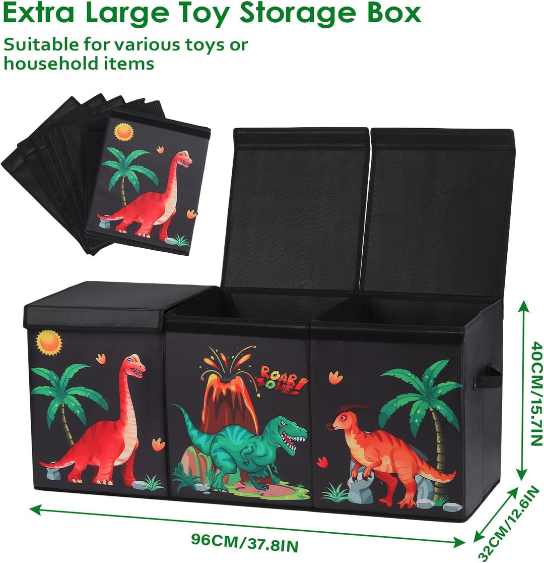 Extra Gross Aufbewahrungsbox mit Deckel Kinder, Zusammenklappbare Oxford-Spielzeugkiste mit Griff fü