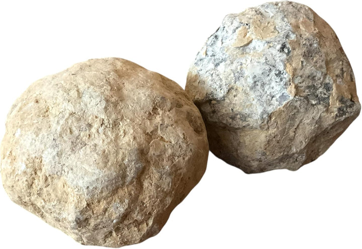 Geoden Set in Orangengrösse I 2 sehr grosse Geoden I je 8-9 cm und gesamt 800-1000 Gramm zum selber