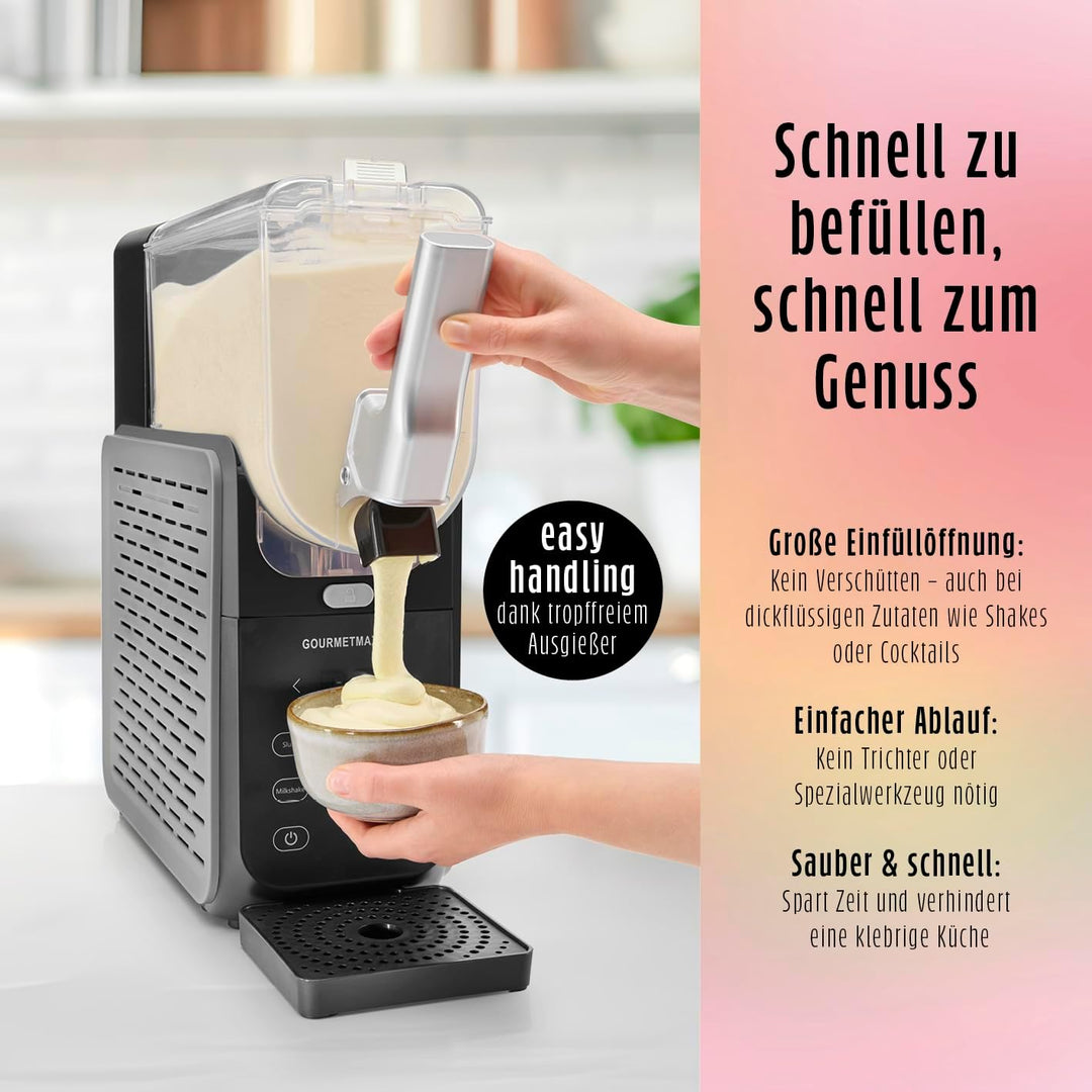 GOURMETmaxx FreezeUp Slush Eis Maschine | Slush Ice Maker mit 5 Modi | Slushmaschine für Slushies, M