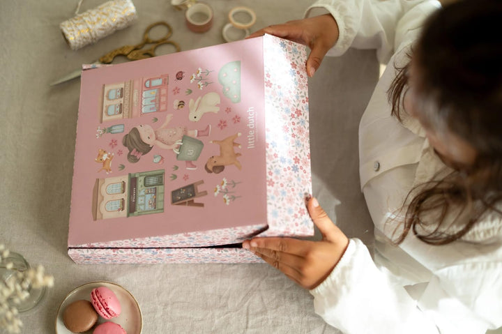 Little Dutch Bastelset/Kreativitätsbox XL - für Mädchen ab 3 Jahren - Kreativ Basteln Aufkleber Stic