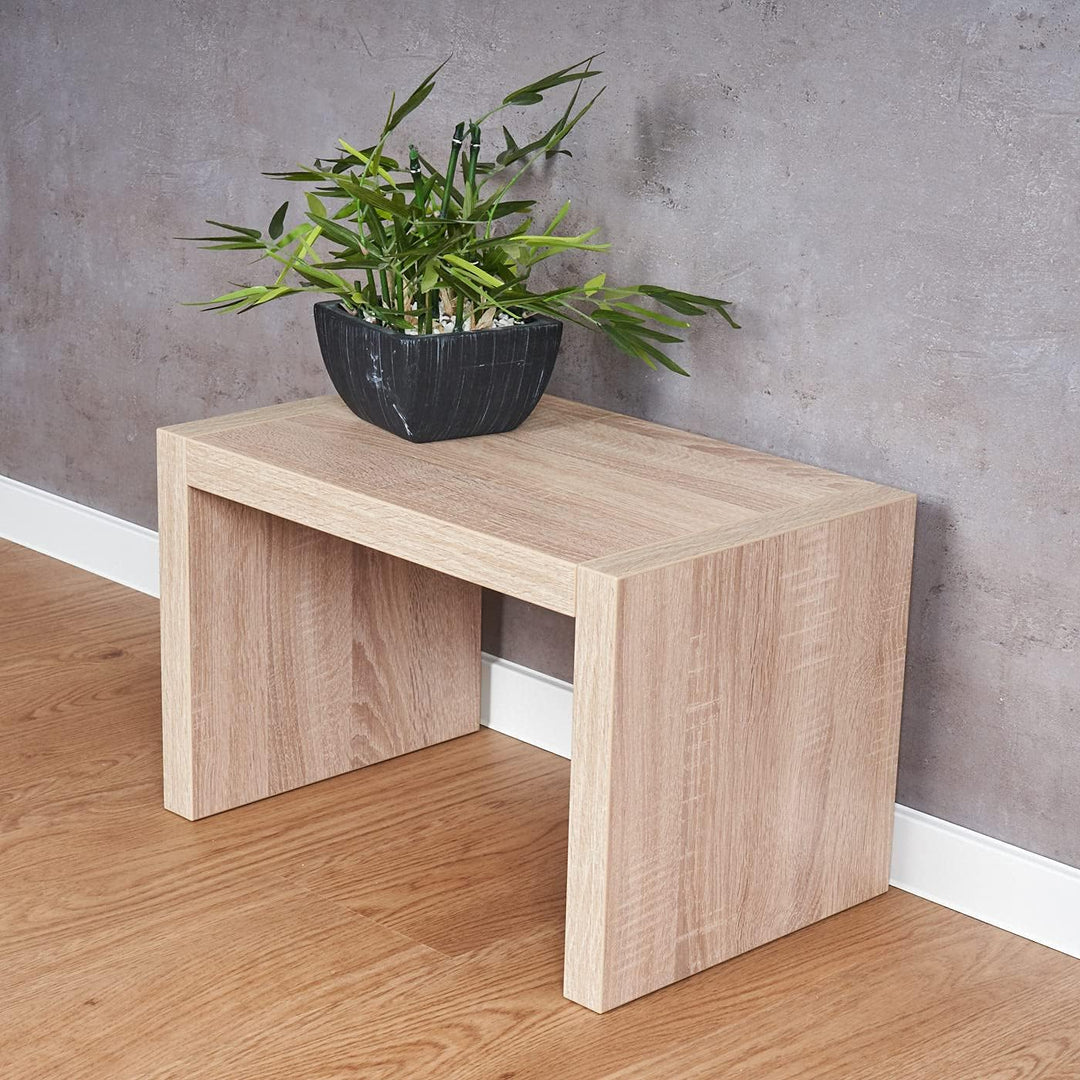 levandeo Beistelltisch Coco Sonoma Eiche sägerau 32x32cm Höhe 50cm Keine Montage fest verleimt Holz