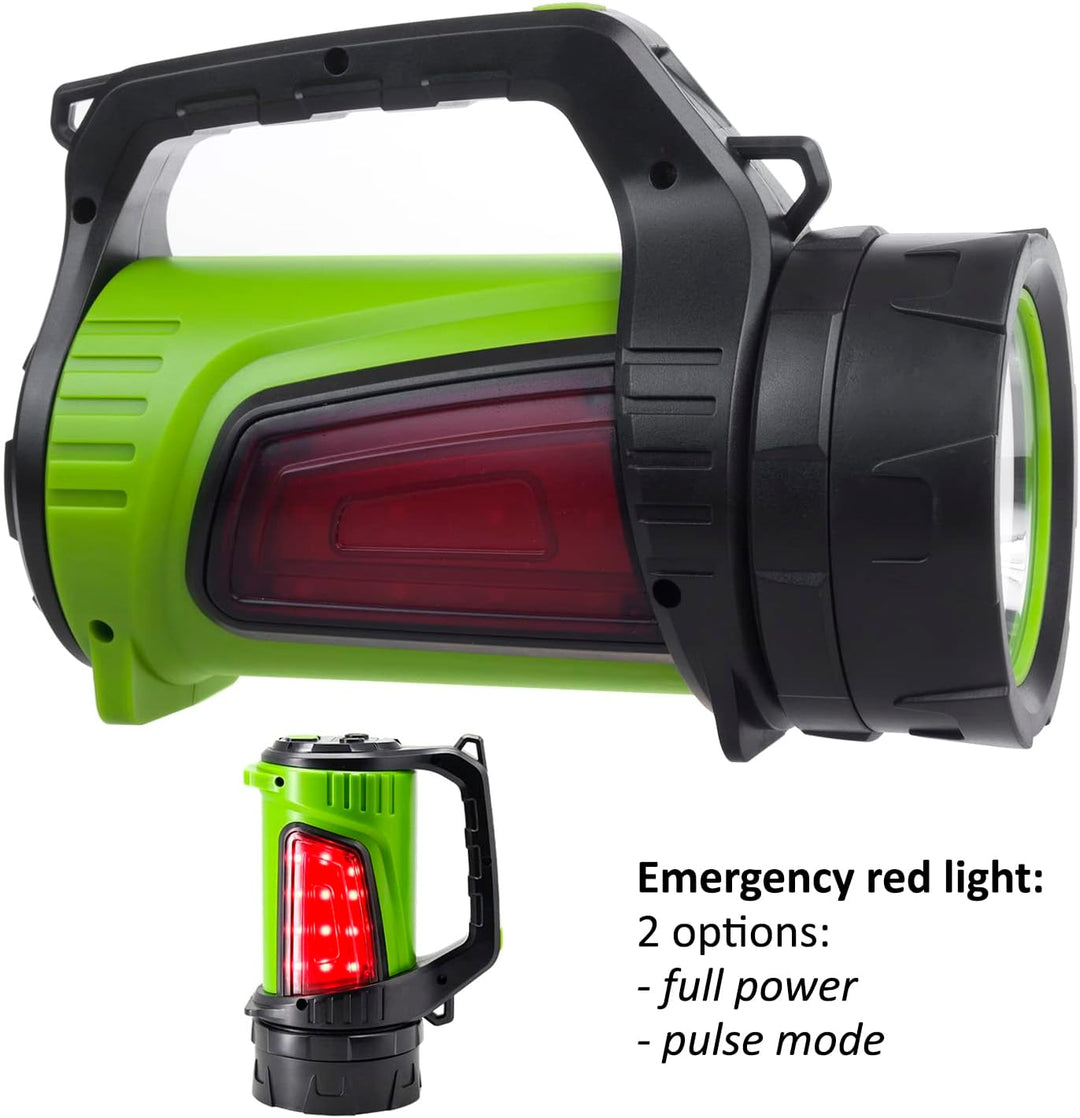 Maclean MCE345 LED 3 in 1 Wiederaufladbare Taschenlampe mit 2 Seitenlichtern und Powerbank Funktion