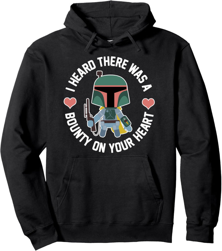 Star Wars Boba Fett Bounty For Your Heart Circle Text Pullover Hoodie