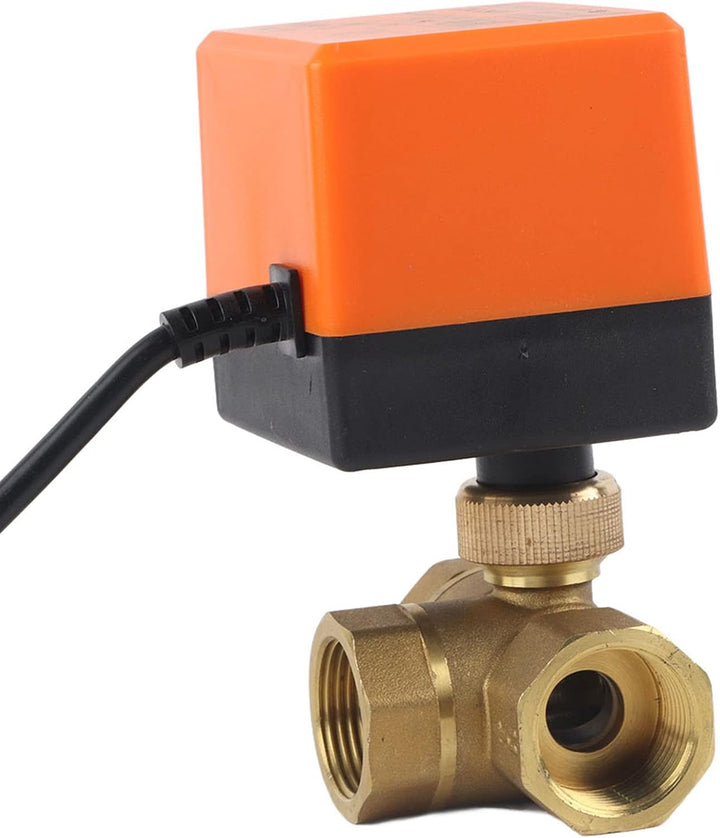 Elektrisches Gleichstromkugelventil, Messing 24V G3 / 4 3-Wege-Kugelhahn für Lüfterspule der Klimaan