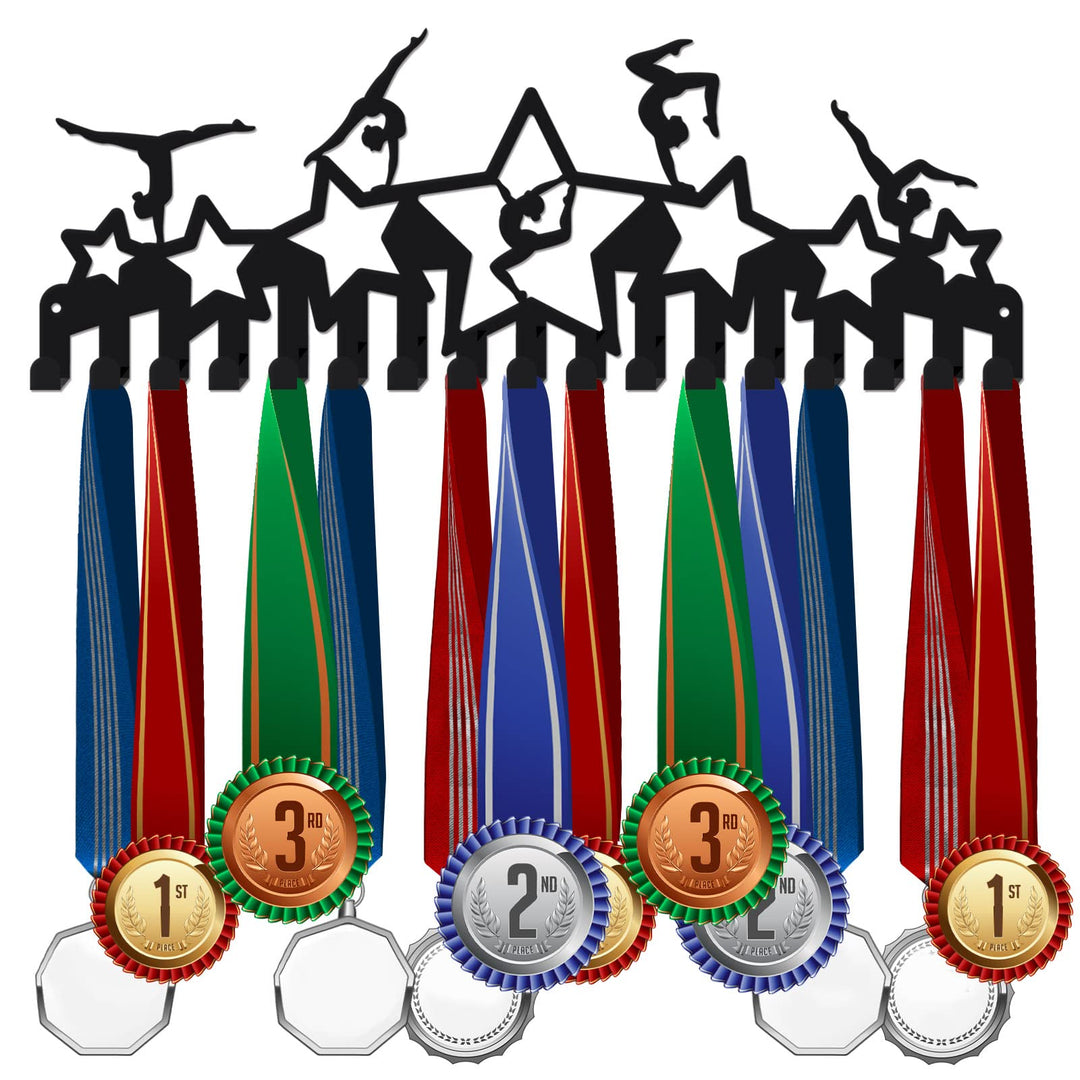 SUPERDANT Gymnastik Medaillenhalter Sterne Medaillen Aufbewahrung Sport Metall Wandhalterung Mit 17