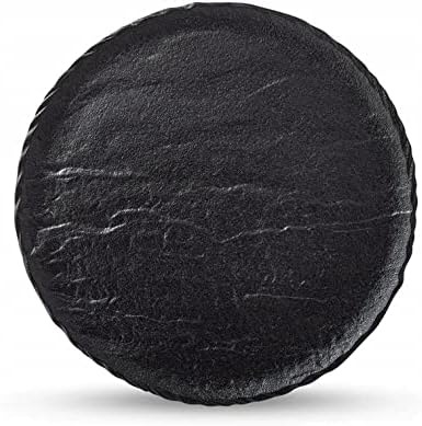 Wilmax WL-661127/A Porzellan Runde Platte, Schwarz, 28cm Durchmesser