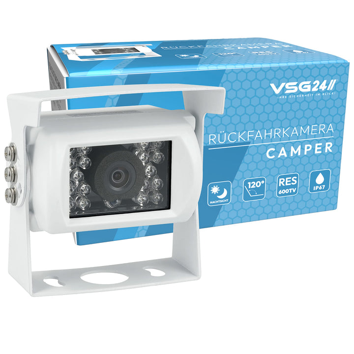 VSG24 Camper Rückfahrkamera Wohnmobil Wohnwagen/Rückfahrsystem Camera/Nachtsicht & Wetterfest/einfac