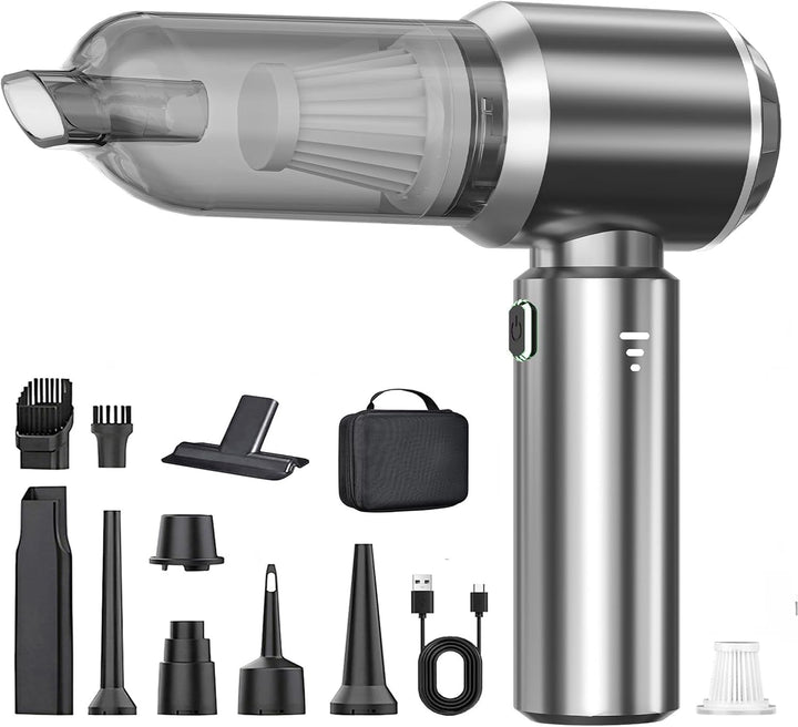 3-in-1 Handstaubsauger Akku Kabellos - 18000Pa Staubgebläse Druckluft und Auto Staubsauger - Mini Au