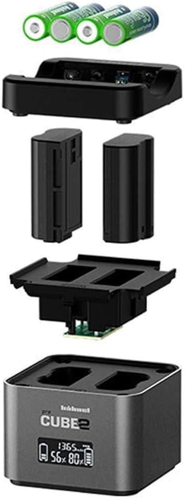 Hähnel ProCube 2 Nikon Doppel-Ladegerät für 4 Mignon-Akkus oder 2 Li-Ionen-Akkus vom Typ Nikon EN-EL