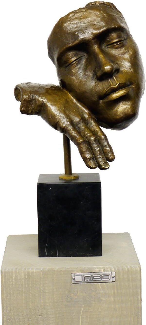 Moderne Kunst Skulptur - Bronzefigur - Der Schlafende - signiert - 100% Bronze - Deko Figur - Wohnde