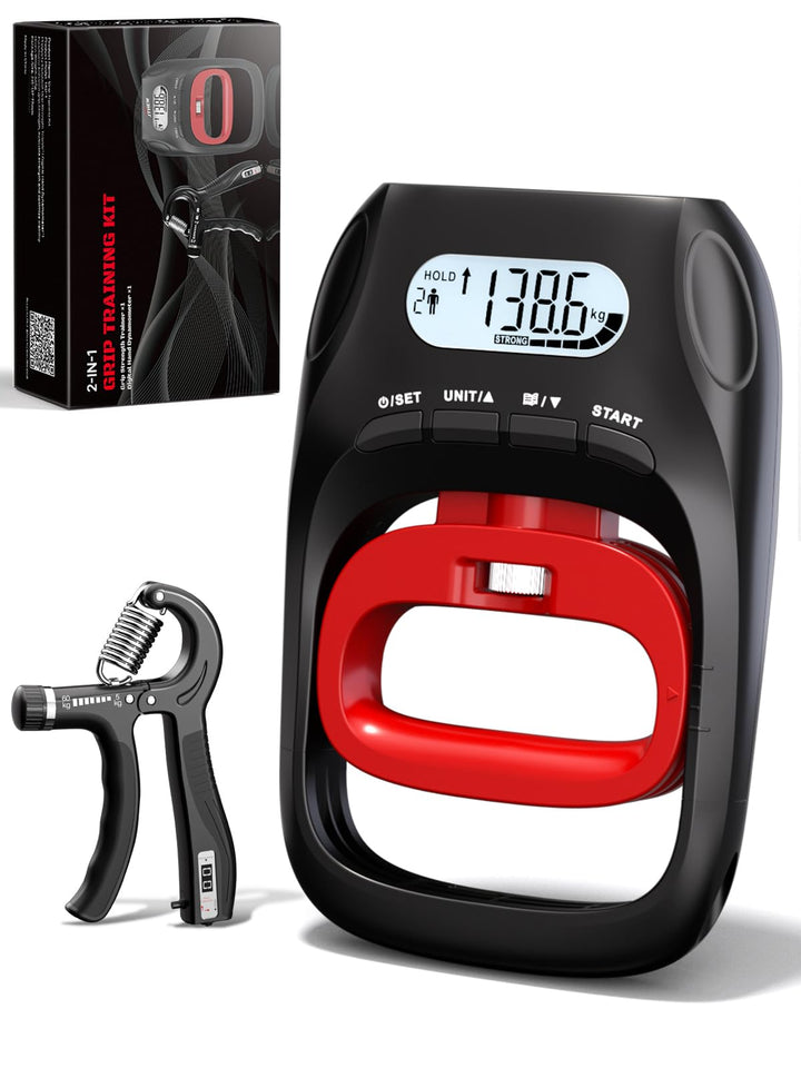 Grip Strength Trainer - Adjustable Resistance 11-132lbs/5-60kg Hand Gripper &amp; Forearm Strengthener D