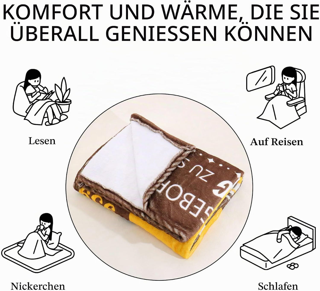 Geschenk zum 18. Geburtstags Mädchen Decke Erwachsenwerden Personalisierte Geschenkidee für 18 Jahre