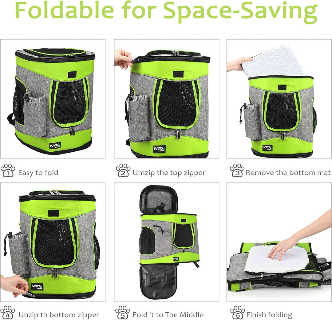 Kritter Planet Haustier-Rucksack mit Mesh-Fenster, atmungsaktive und Faltbare Hundetasche für Hunde