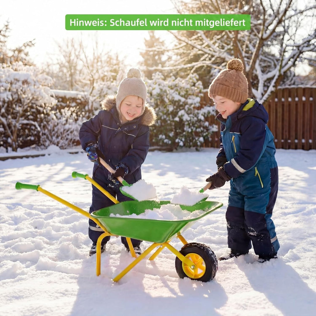 COSTWAY Schubkarre Kinder, Metallschubkarre bis zu 10 kg belastbar, Spielzeugschubkarre für Kinder a