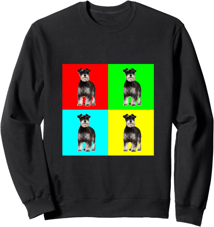 Pop Art Dog Miniature Schnauzer 2 Sweatshirt