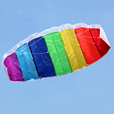 1,4 mt / 2 mt / 2,7 mt Regenbogen Farbe Dual Line Stunt Power Sport Drachen Fliegen Werkzeuge Outdoo