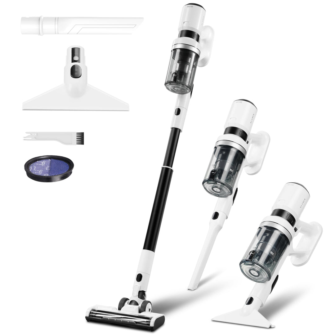 KLAMER Akku Staubsauger, 2-in-1 Staubsauger kabellos & Handstaubsauger, Akkulaufzeit bis 60 min, Akk