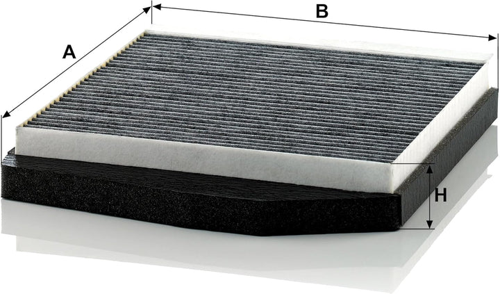 MANN-FILTER CUK 2855/1 Innenraumfilter – Pollenfilter mit Aktivkohle für Rechtslenker PKW, CUK