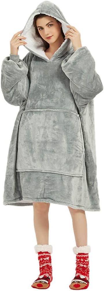 Übergrosse Hoodie Sweatshirt, Original Decke Sweatshirt, super weiche gemütliche warme komfortable R