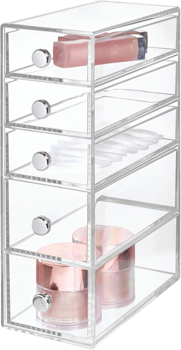 iDesign 39560EU Clarity Schubladenturm 5, durchsichtig 5 Schubladen, 5 Schubladen