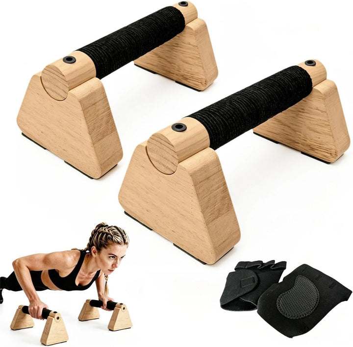 Liegestützgriffe Holz Parallettes Holz Handstand Griffe Mit Gym Handschuhe