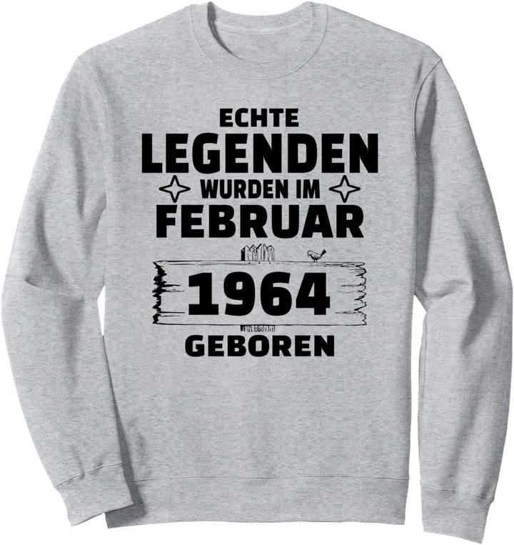 Geburtstag Jahrgang 1964 Februar Design Sweatshirt