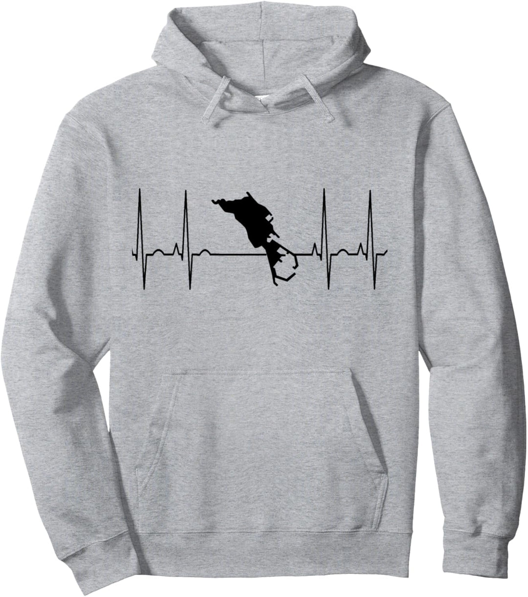Helgoland Herzschlag Nordsee Insel Urlaub Pullover Hoodie