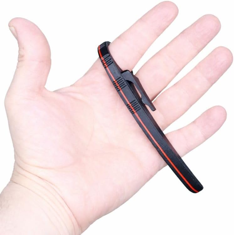 FIGHTWOOD® Kubotan Kralle Palmstick 12,5 cm – ultraleichtes EDC Tool mit Clip & Ring (15 g), robuste