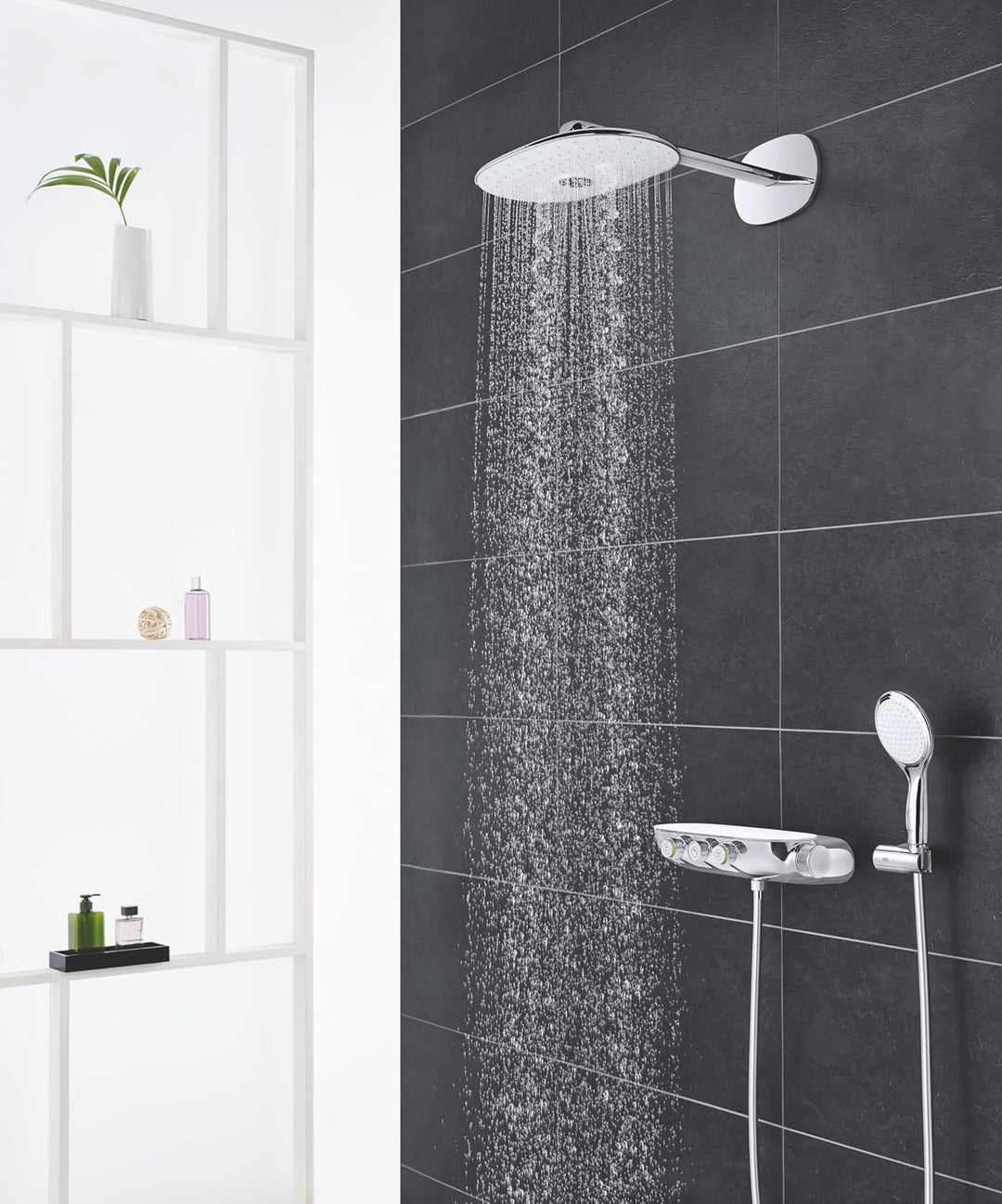 GROHE Rainshower Smartcontrol Duo 360 - Duschsystem mit Thermostatbatterie (wassersparend, Verbrühun